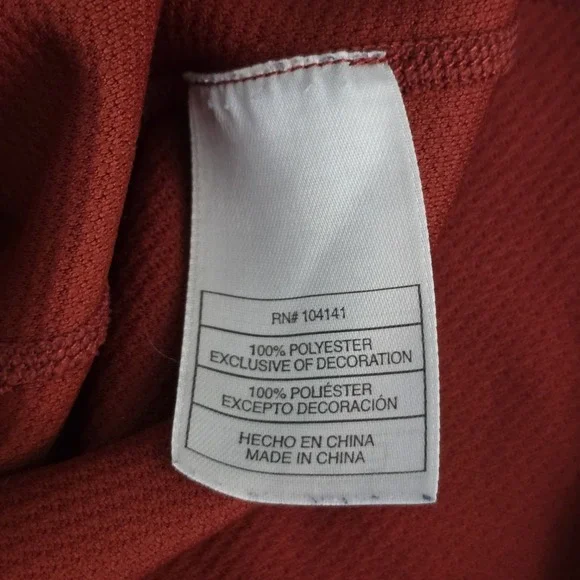 Nike ACG Mens Fit Dry 1/4 Zip Red Athletic Running Pullover Sweater Sz XLarge XL - Picture 5 of 6